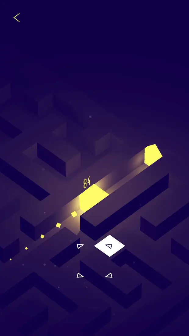 Isometric labyrinth lit by a golden glow in Maze Dungeon